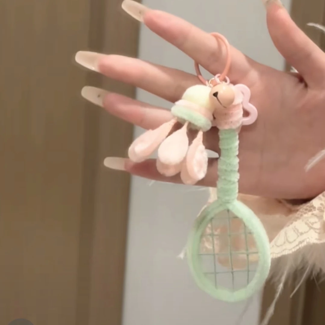 【莓柚】迷你羽毛球拍挂件扭扭棒小羽毛球挂件手工diy材料包