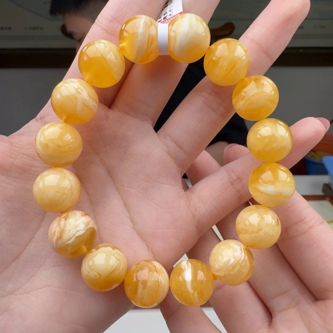 琥珀未镶嵌手链蜜蜡