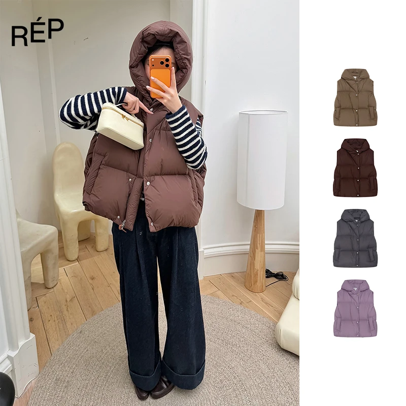 REP-IMMI设计师品牌多色超轻羽绒连帽马甲 25FW秋冬新新品