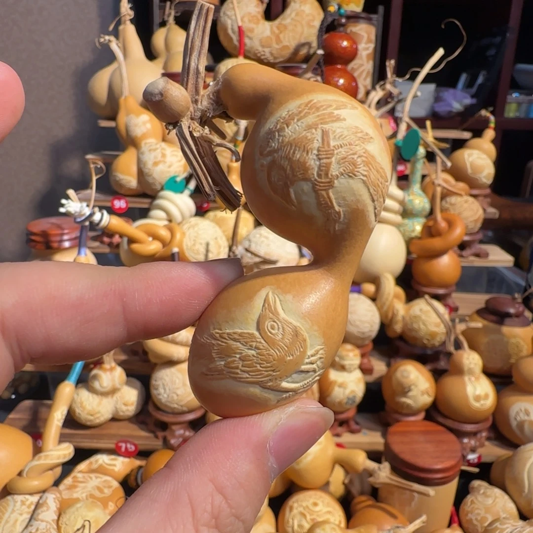 有机玻璃对鸟连体葫芦