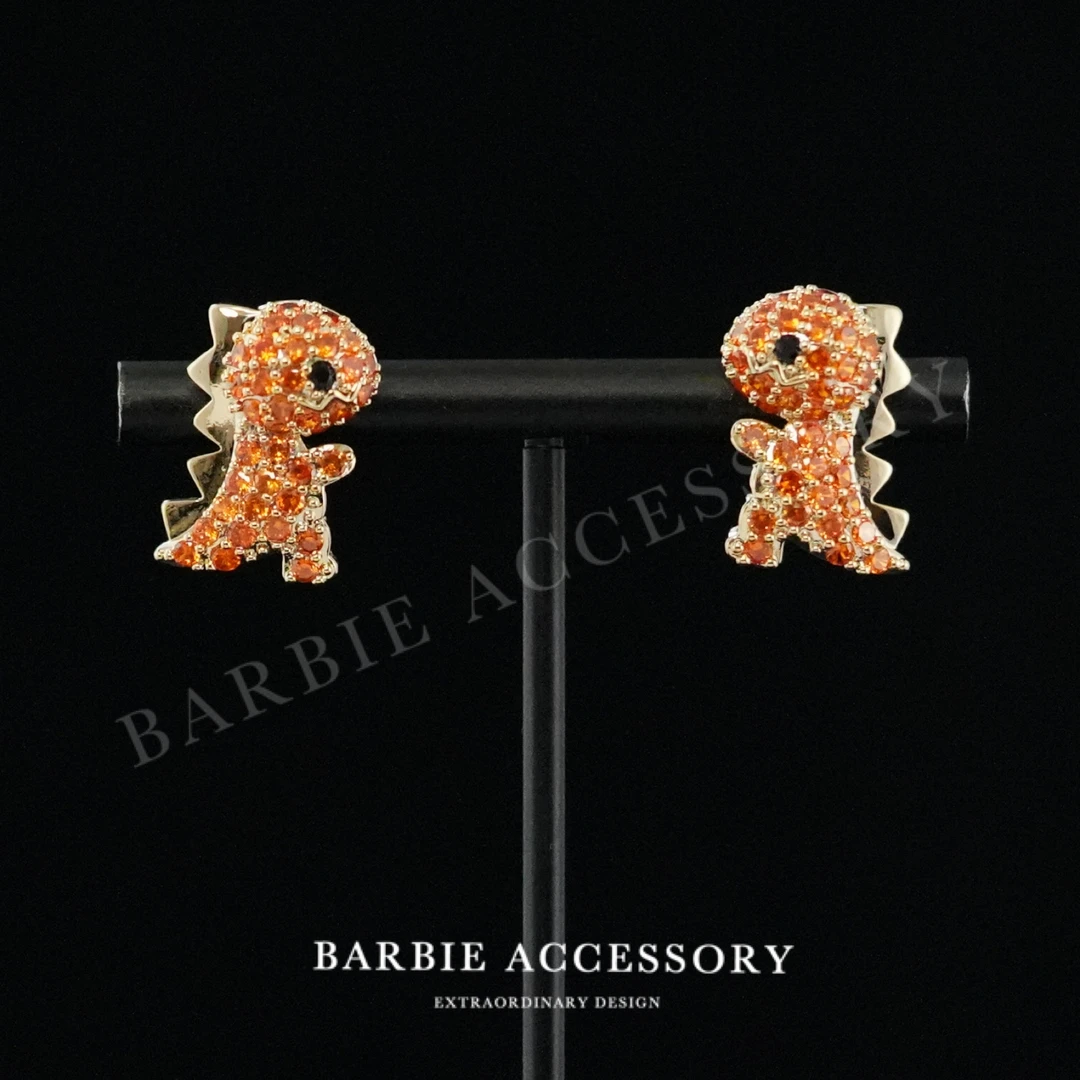 铜合金合成锆石耳饰 【宝宝龙】法式既视设计款高级感绝美耳环