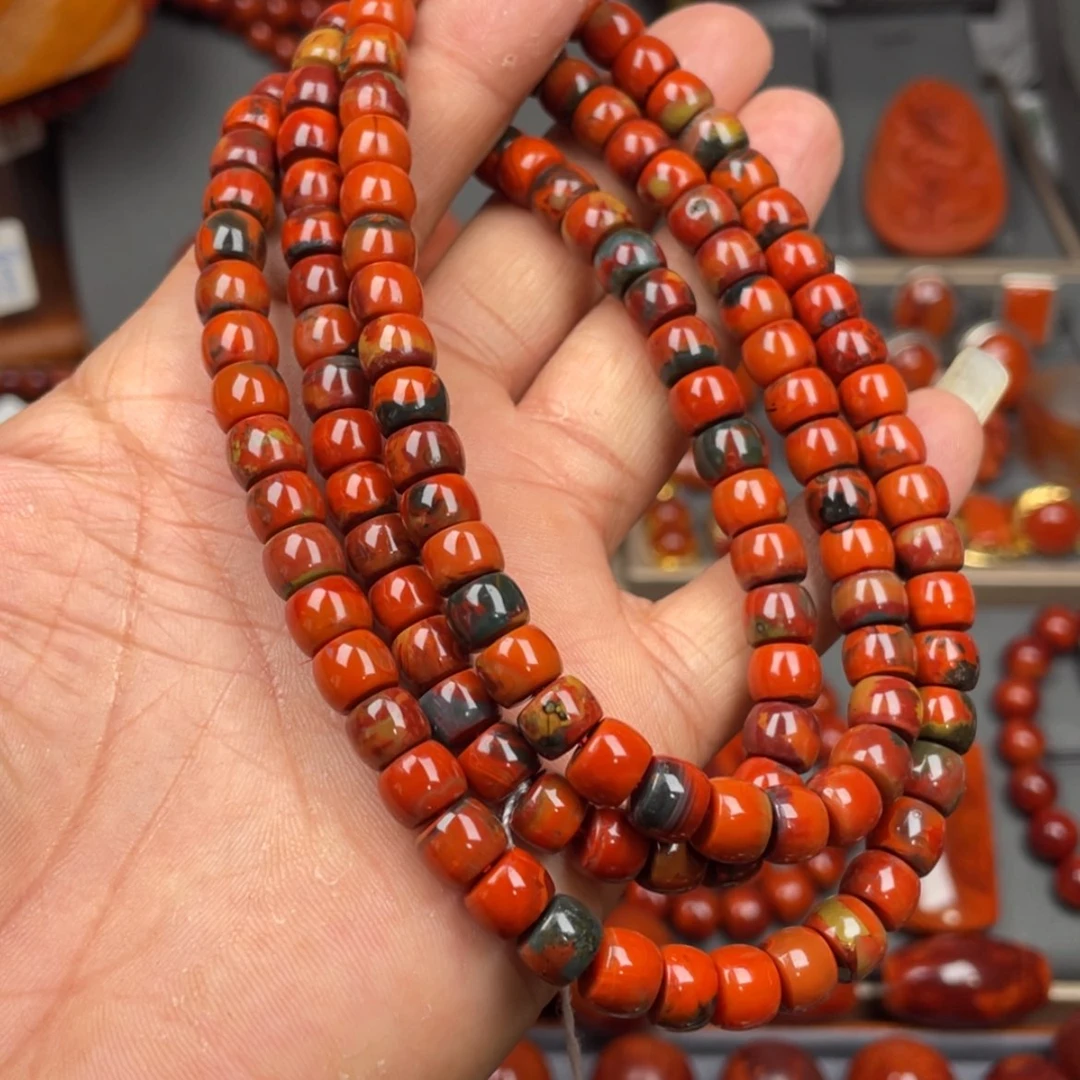 【闪购商品】南红玛瑙珠宝奇石未镶嵌多圈7➕