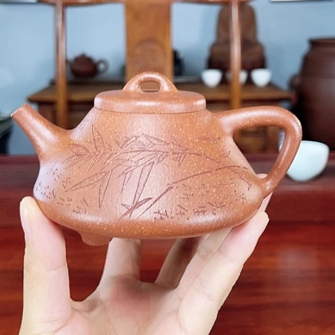 茶壶紫砂子冶石瓢壶
