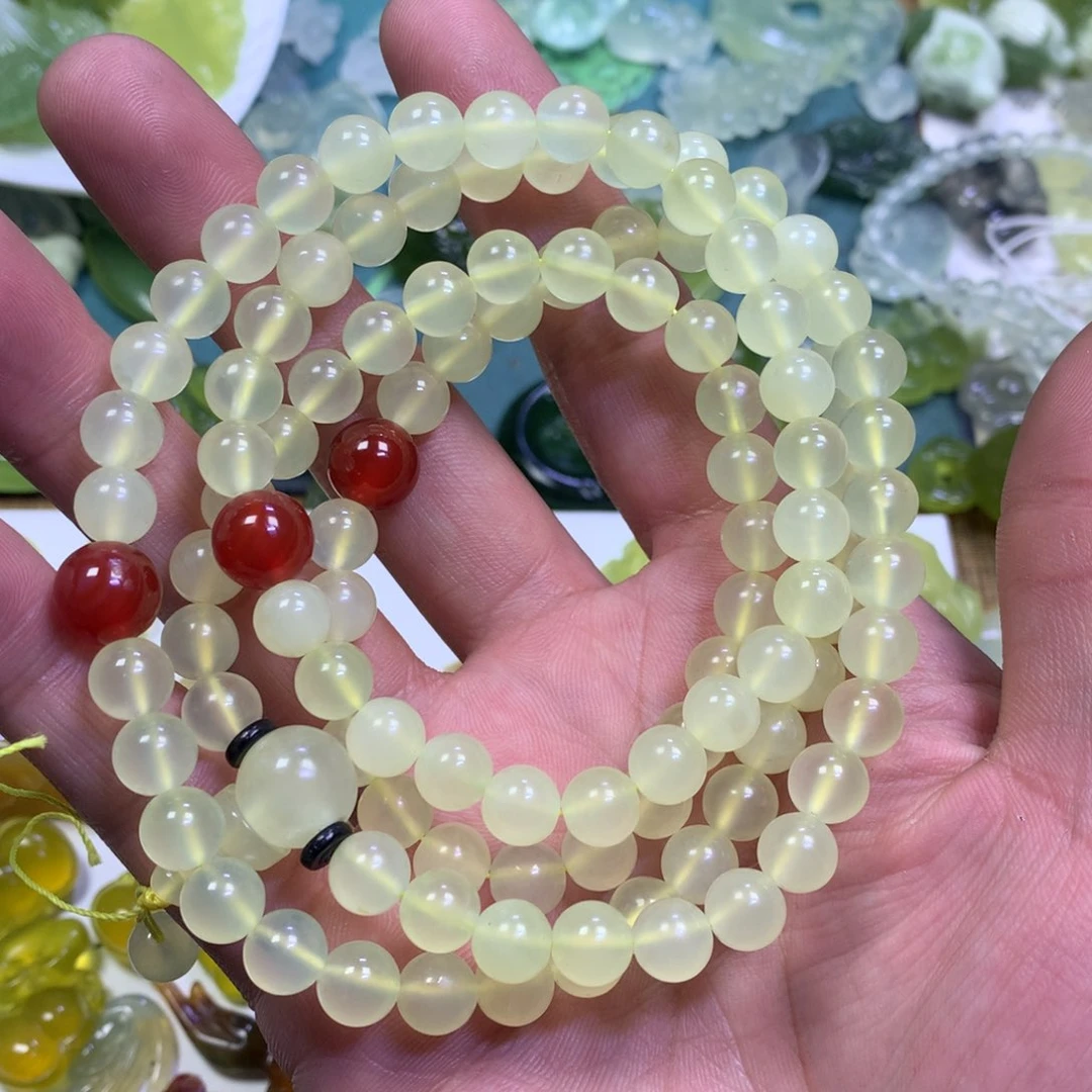 岫玉颈饰未镶嵌乔****串