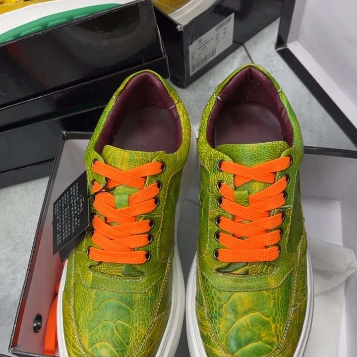 萧***鑫织物鸵鸟脚皮绿色40