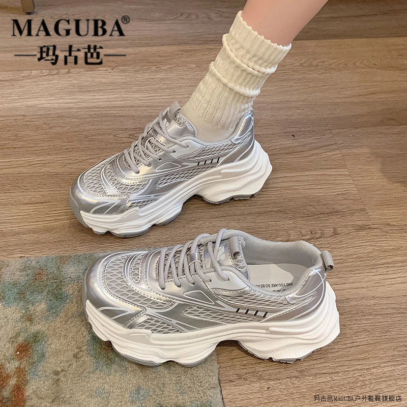 玛古芭新款小众爆款老爹鞋女款软底舒适防滑韩版潮牌百搭休闲女鞋