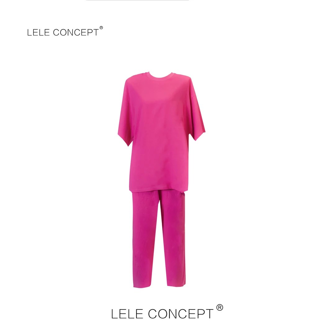 LELE CONCEPT丨都市舒适百搭慵懒多色半袖套装T0121