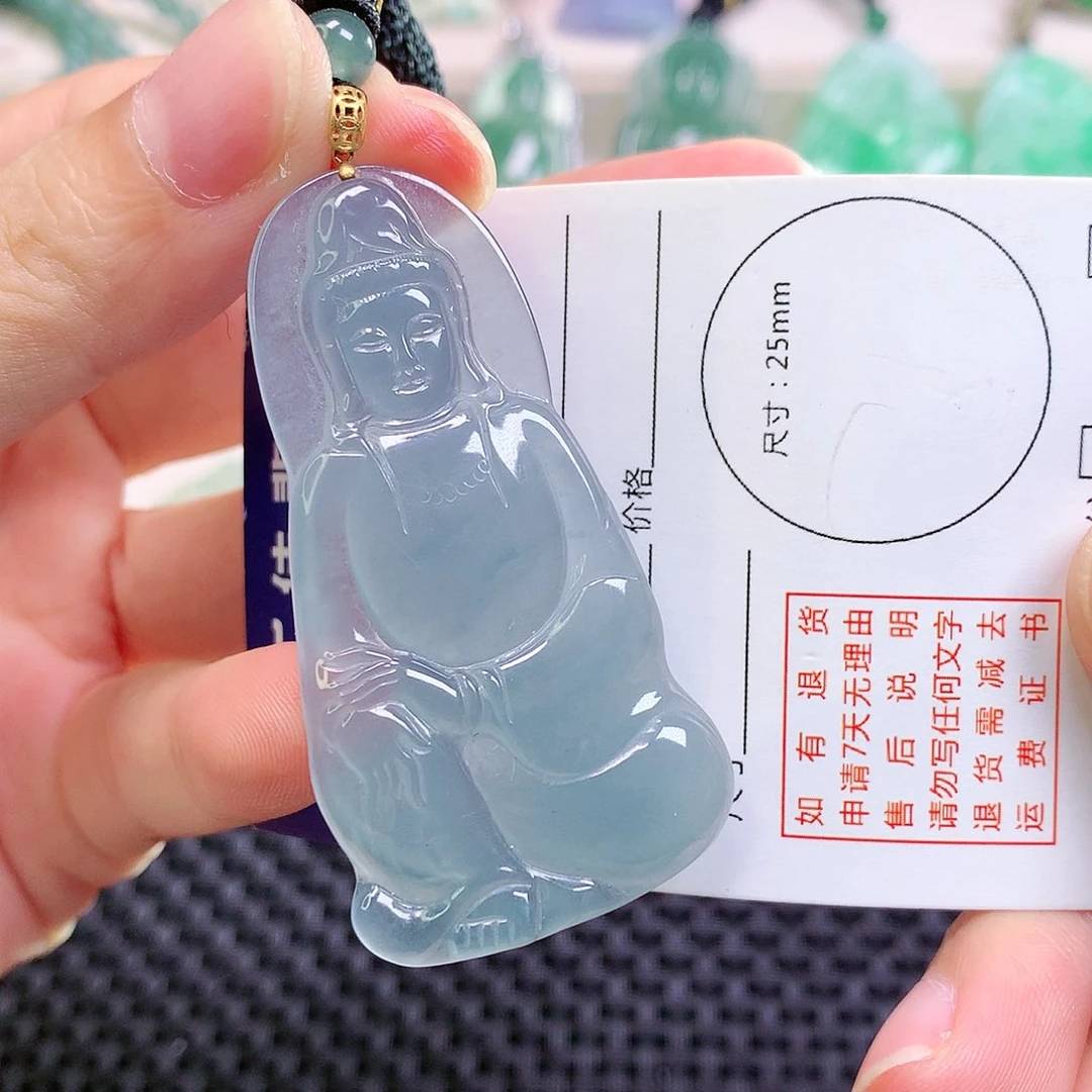 颈饰18K金镶嵌翡翠翡翠