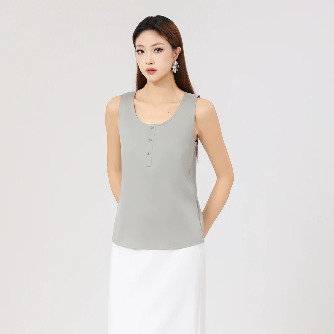 AMASS/阿玛施早春新款打底T恤气质百搭简约吊带背心上衣530073