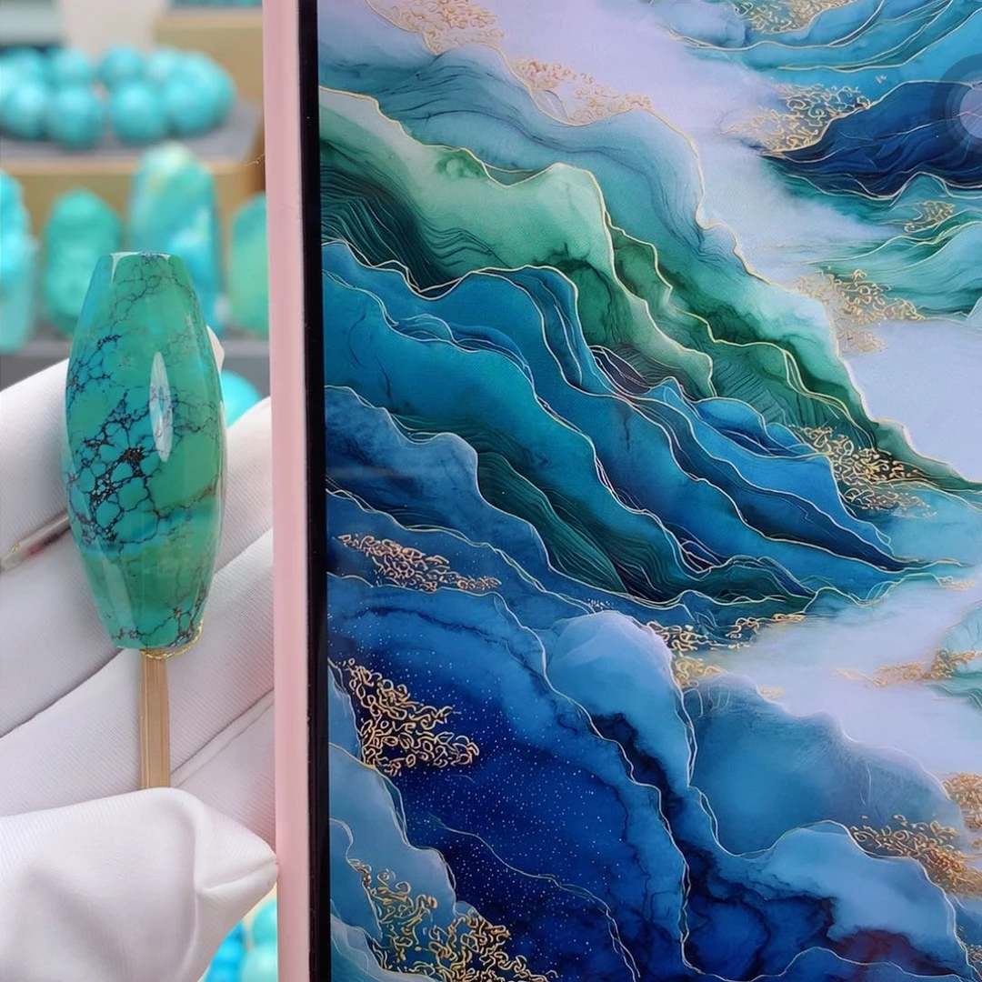 未镶嵌绿松石珠宝奇石