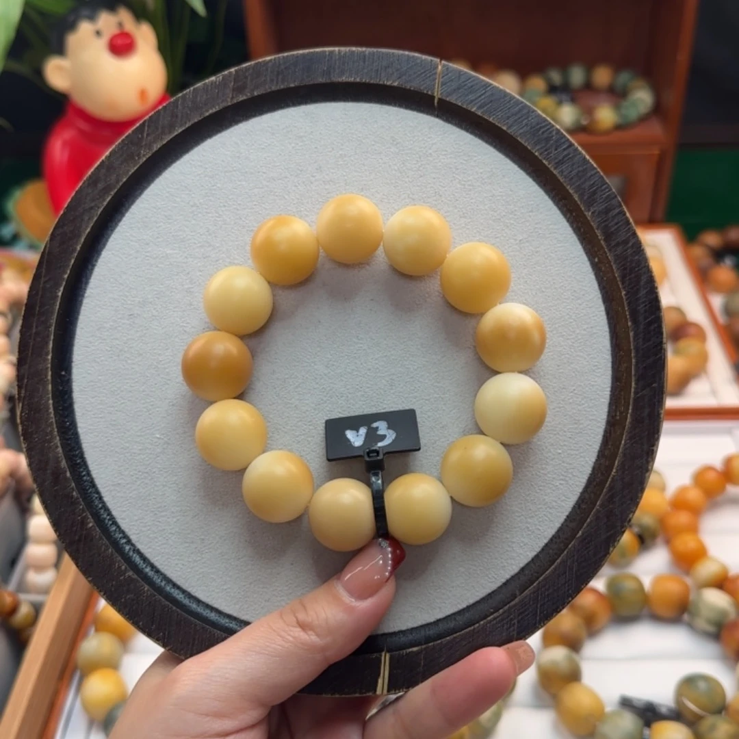 菩提根/象牙果手串卡18圆珠干磨微瑕开播福利