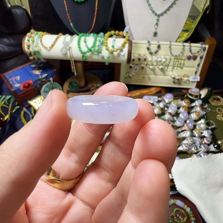 翡翠未镶嵌戒指天然A货缅甸翡翠戒圈