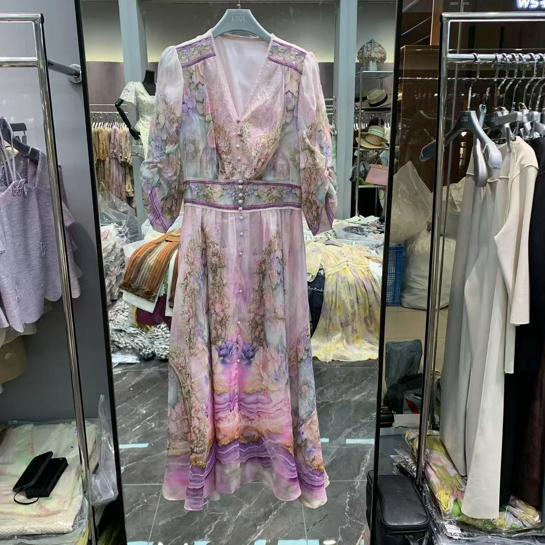 【连衣裙】夏季高档连衣裙设计感时装女装服装9510[H]B