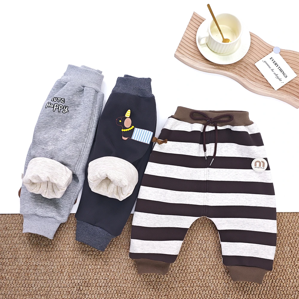 儿童冬季加厚羊毛蚕丝裤子男女通保暖休闲裤婴幼儿宝宝大屁屁裤子