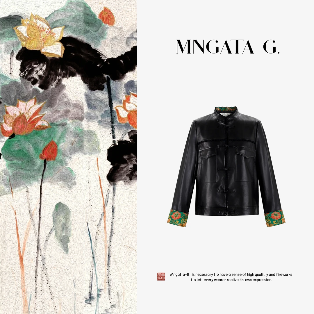 MNGATA G.宫小妍【山羊皮·秋夜锦】早秋新中式中国风外套5061682