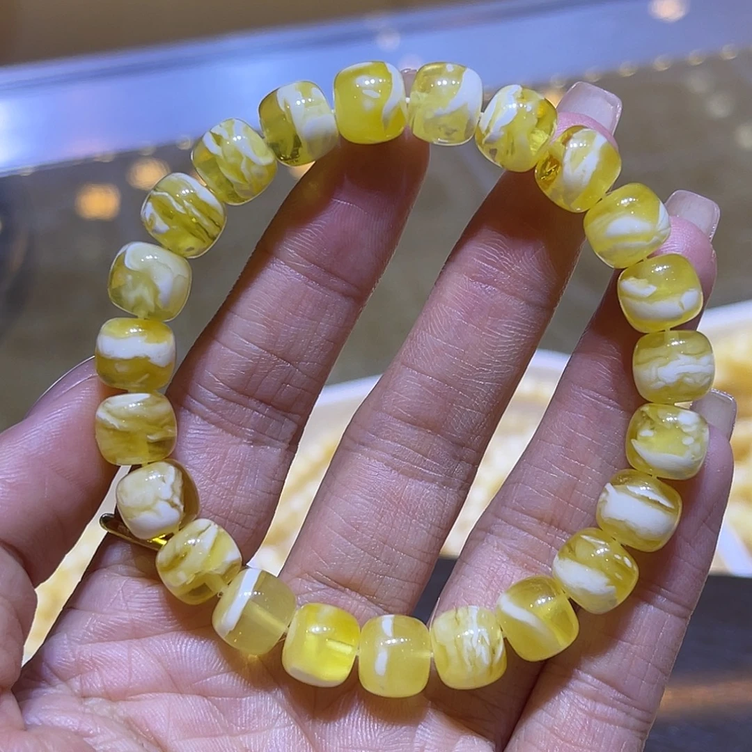 手链琥珀未镶嵌蜜蜡手串9.6