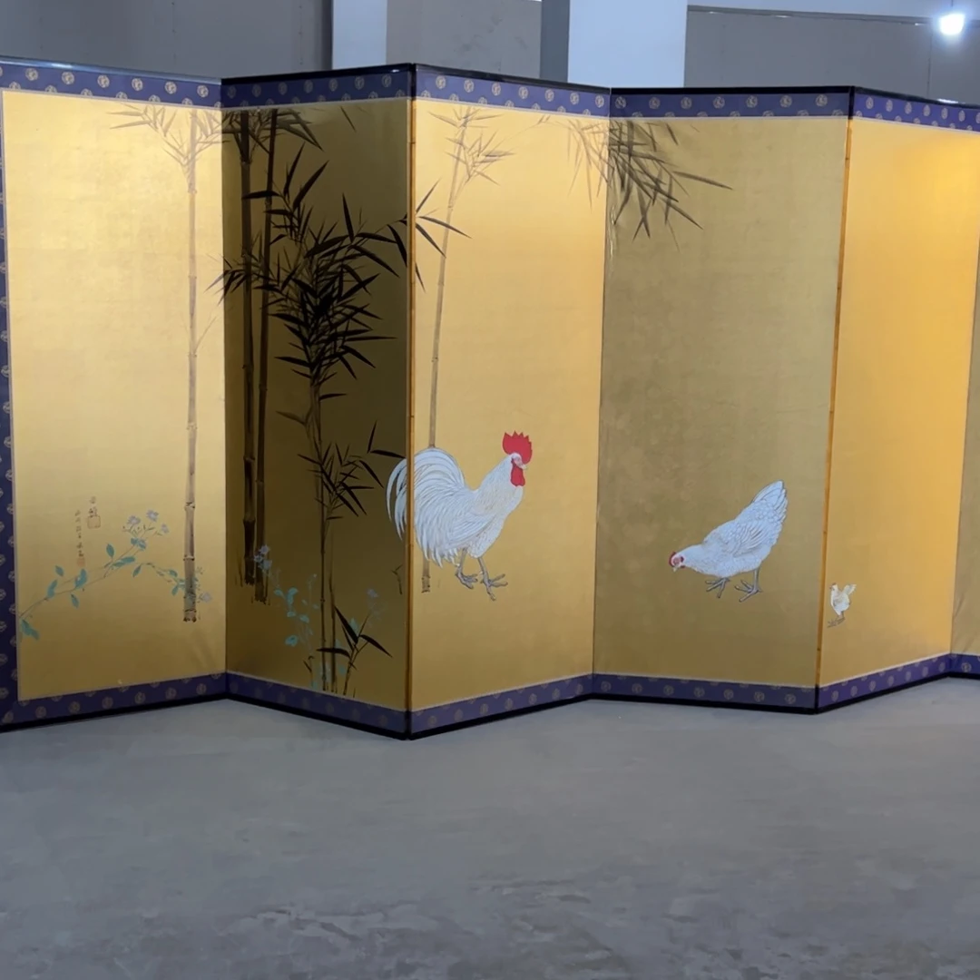 绘画屏风框画茶空间设计