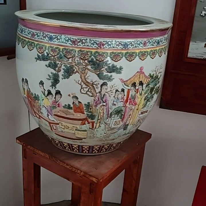 景德镇陶瓷摆件雪景青花瓶