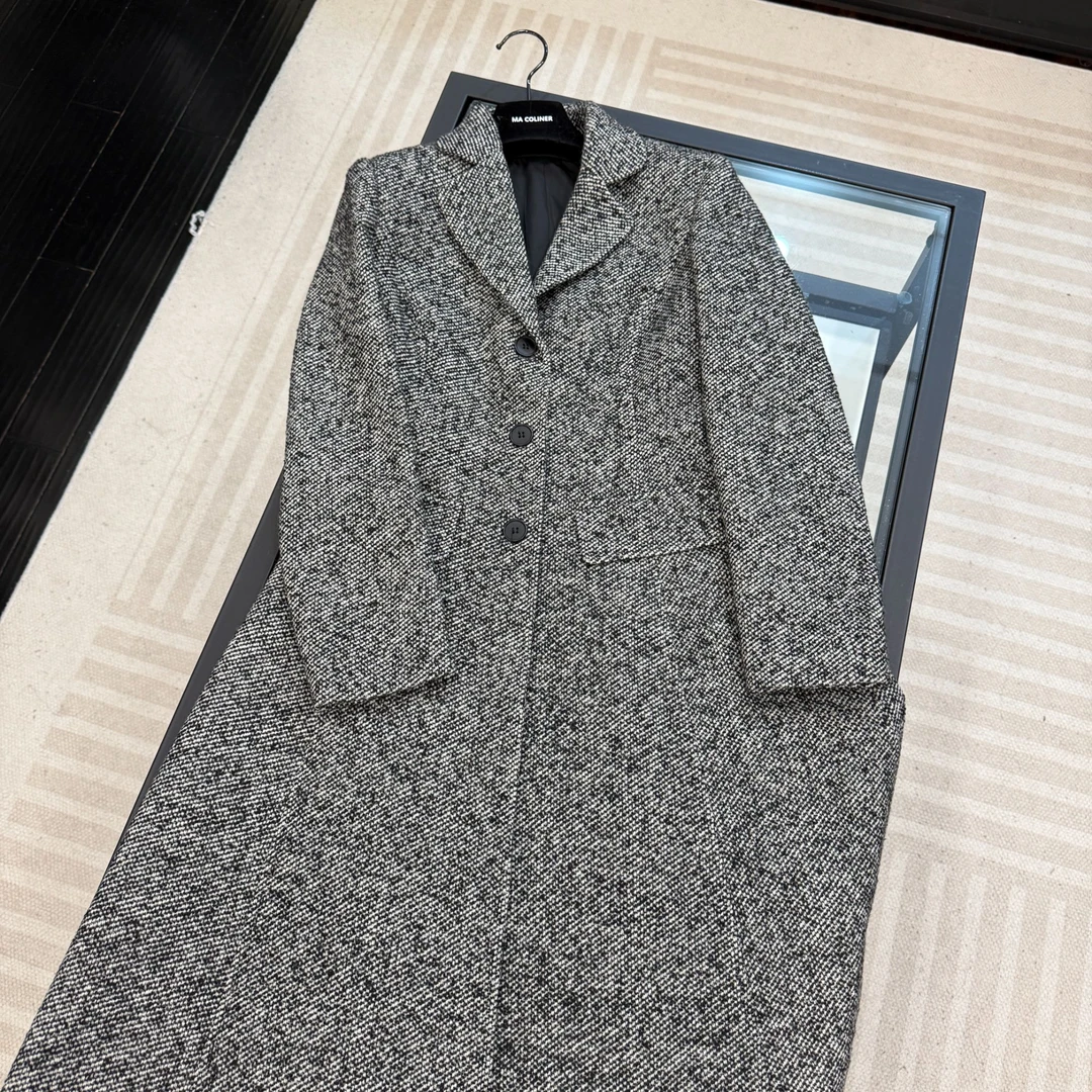 033-ALL IN 2024秋冬新款灰色大衣