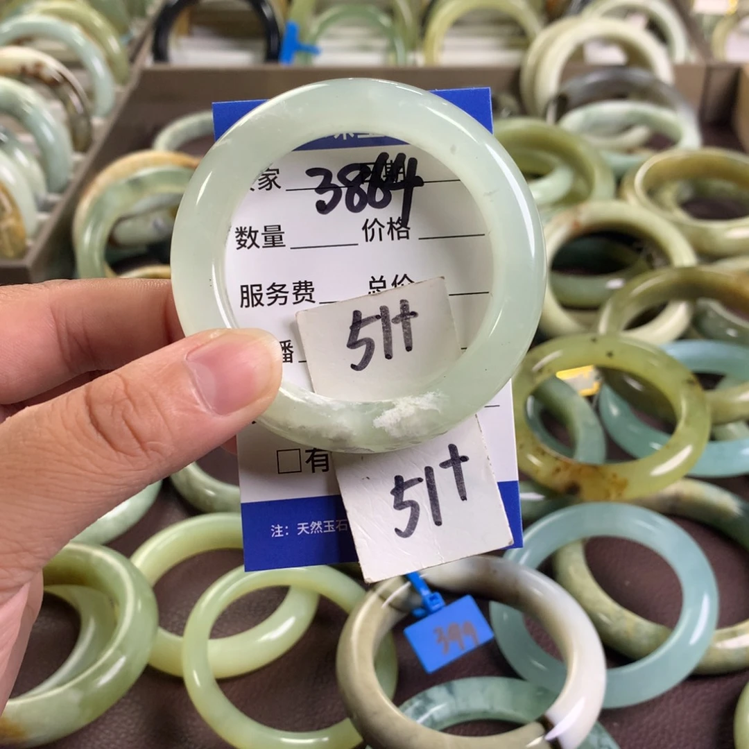 未镶嵌蛇纹石玉手镯3864