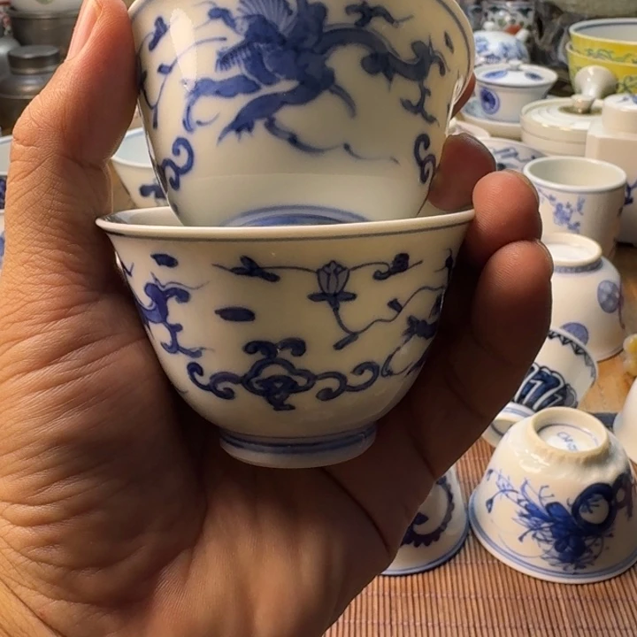 随****青花瓷器杯子茶具
