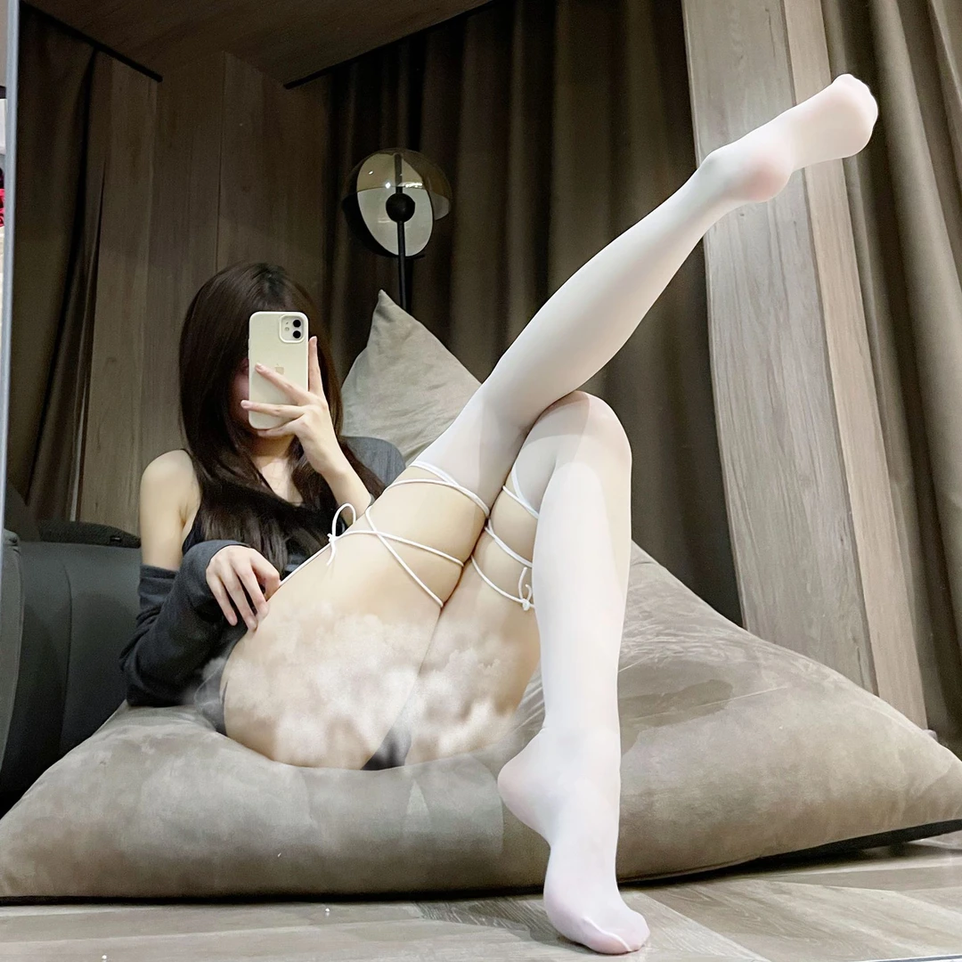 纯欲绑带丝袜辣妹黑丝薄款过膝长筒袜打底袜A188
