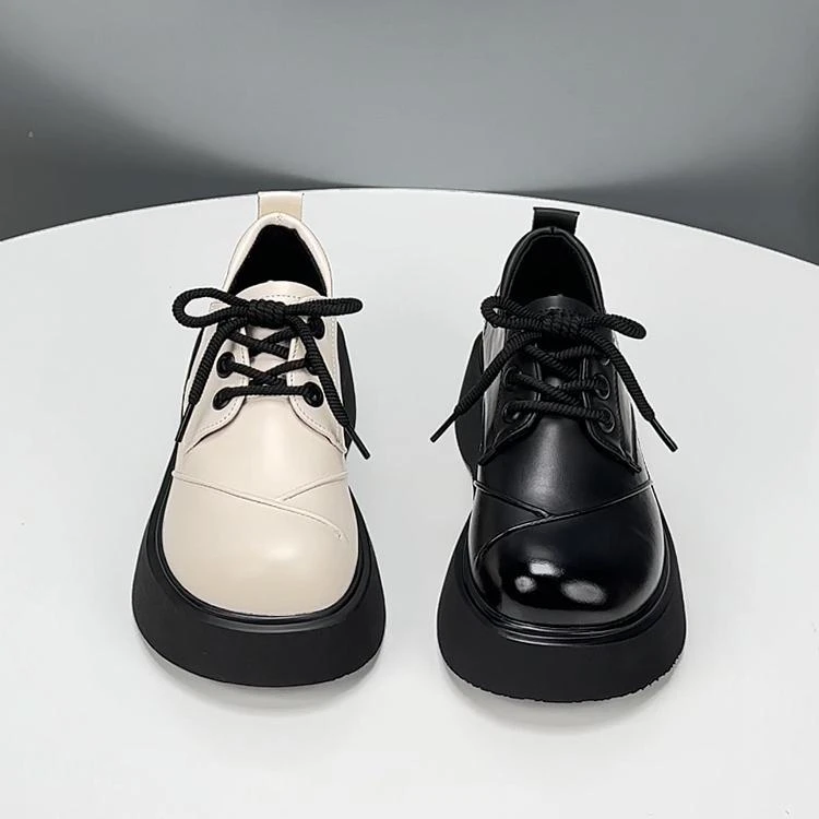 【JTG&SHOES 官方】质感厚底小皮鞋女2025新款秋季季英伦风网红潮