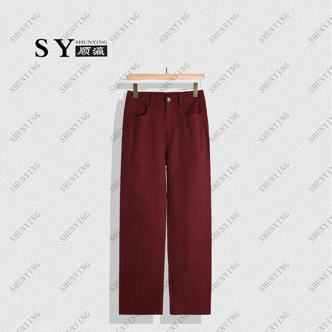 顺瀛【安可拉红牛仔】新款高腰修身显瘦时尚休闲裤SY63XXK8487