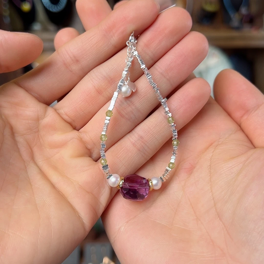 紫晶手链未镶嵌小*姐