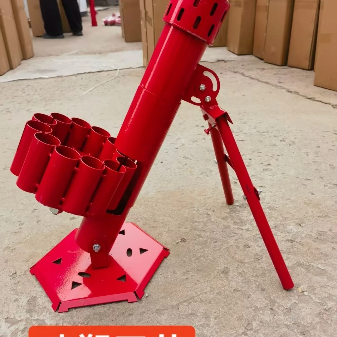 二踢脚迫击炮发射器支架放炮自动加厚连发过年旋转神器脚踢礼炮