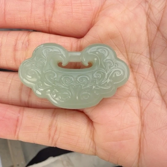 和田玉颈饰未镶嵌4.5大锁