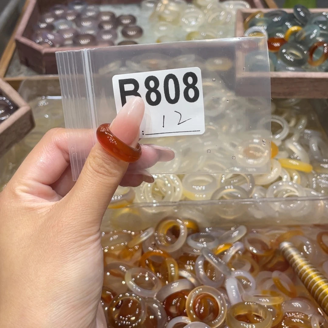 玛瑙/玉髓未镶嵌戒指808