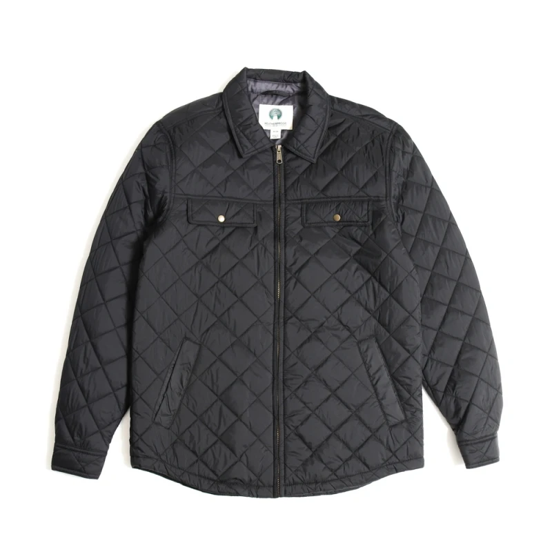 外单经典日系复古文艺青年男多口袋工装菱形绗缝春秋季薄棉衣