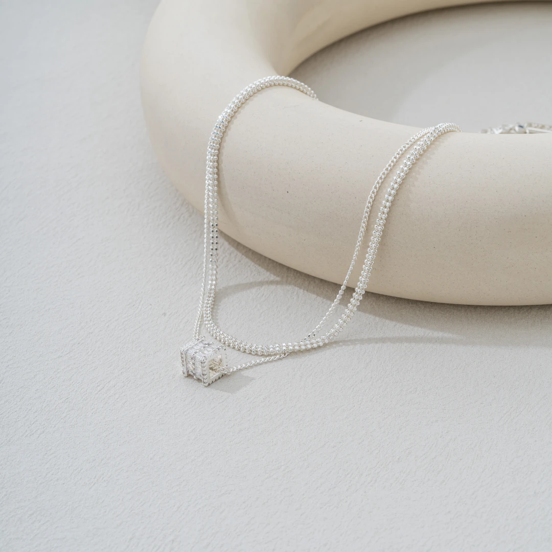 名式 铜合金仿珍珠项链 ins日韩法式优雅极简风百搭环形项链