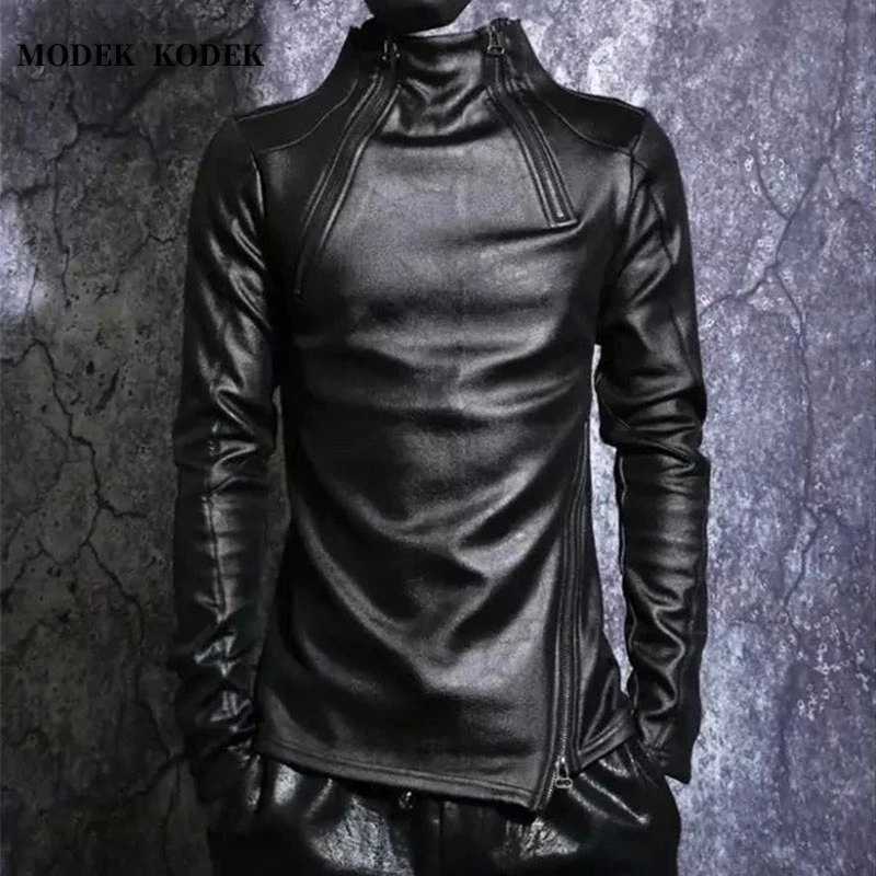 MODEK KODEK秋冬加绒修身立领保暖卫衣男士高级感设计拉链打底衣