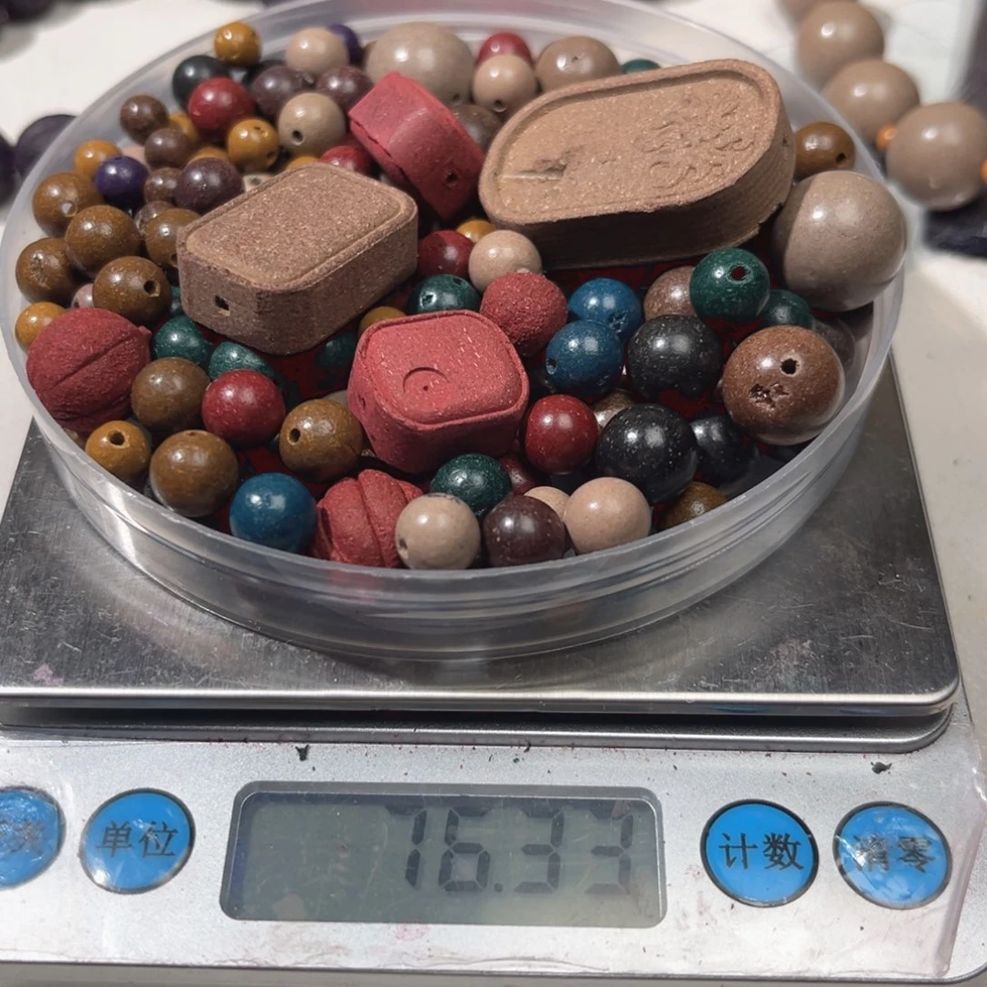 泥塑多宝珠丑珠子70克，自己拍