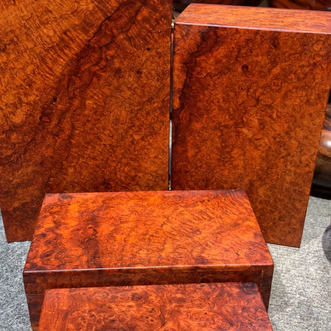 抱***无木缅甸花梨木瘤疤四件套