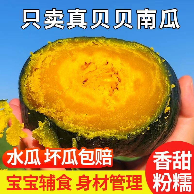 真贝贝南瓜干面粉甜板栗味软糯香甜南瓜净重4.5斤