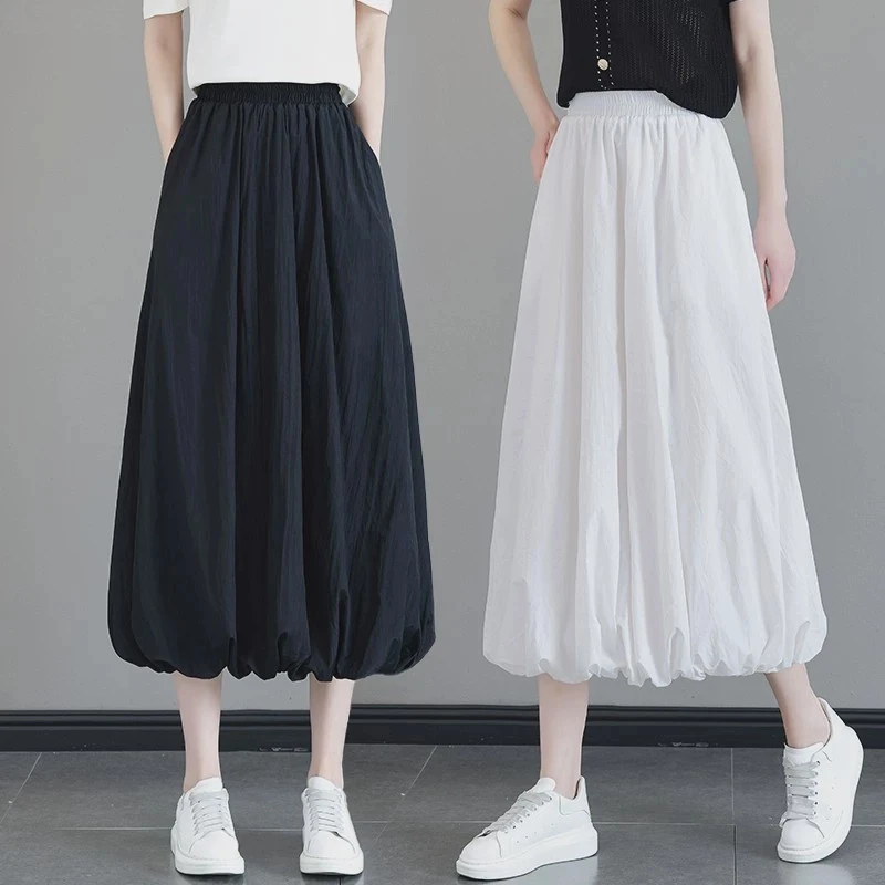 半身裙女春夏季2025新款高腰显瘦蓬蓬裙伞裙中长款法式a字花苞裙