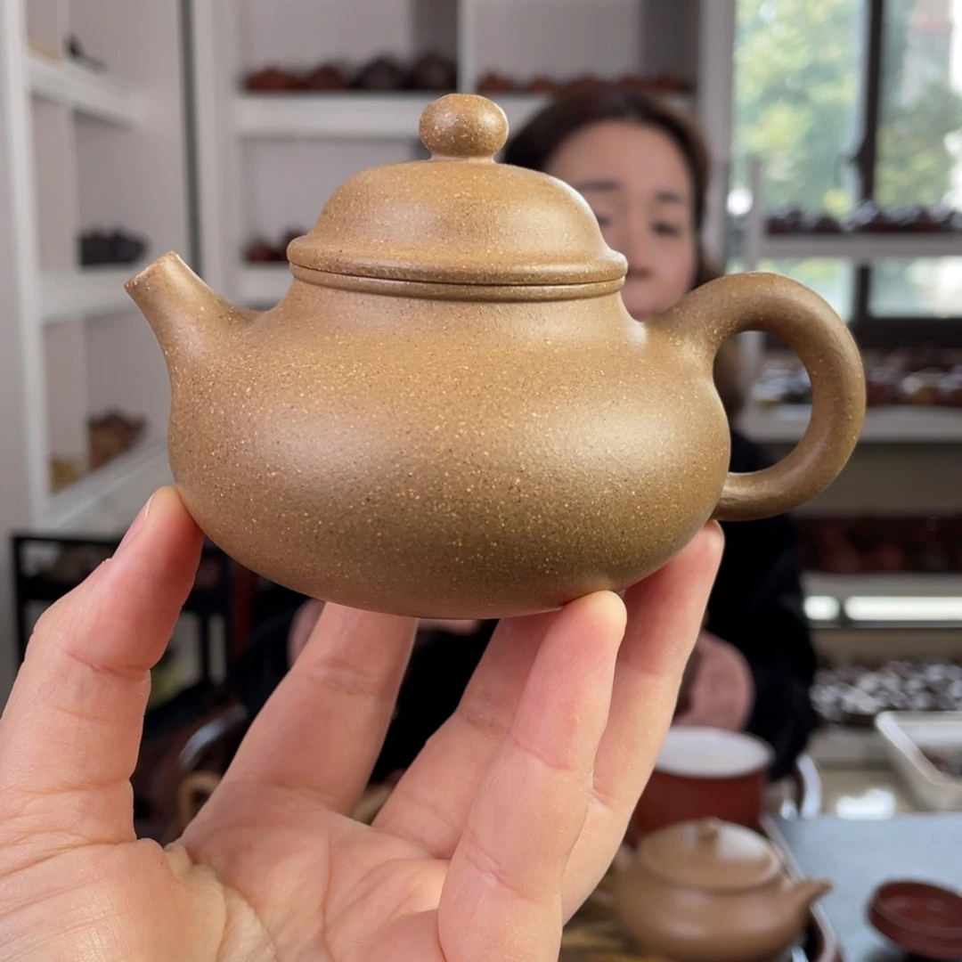 紫砂茶壶段泥五彩段容天180cc