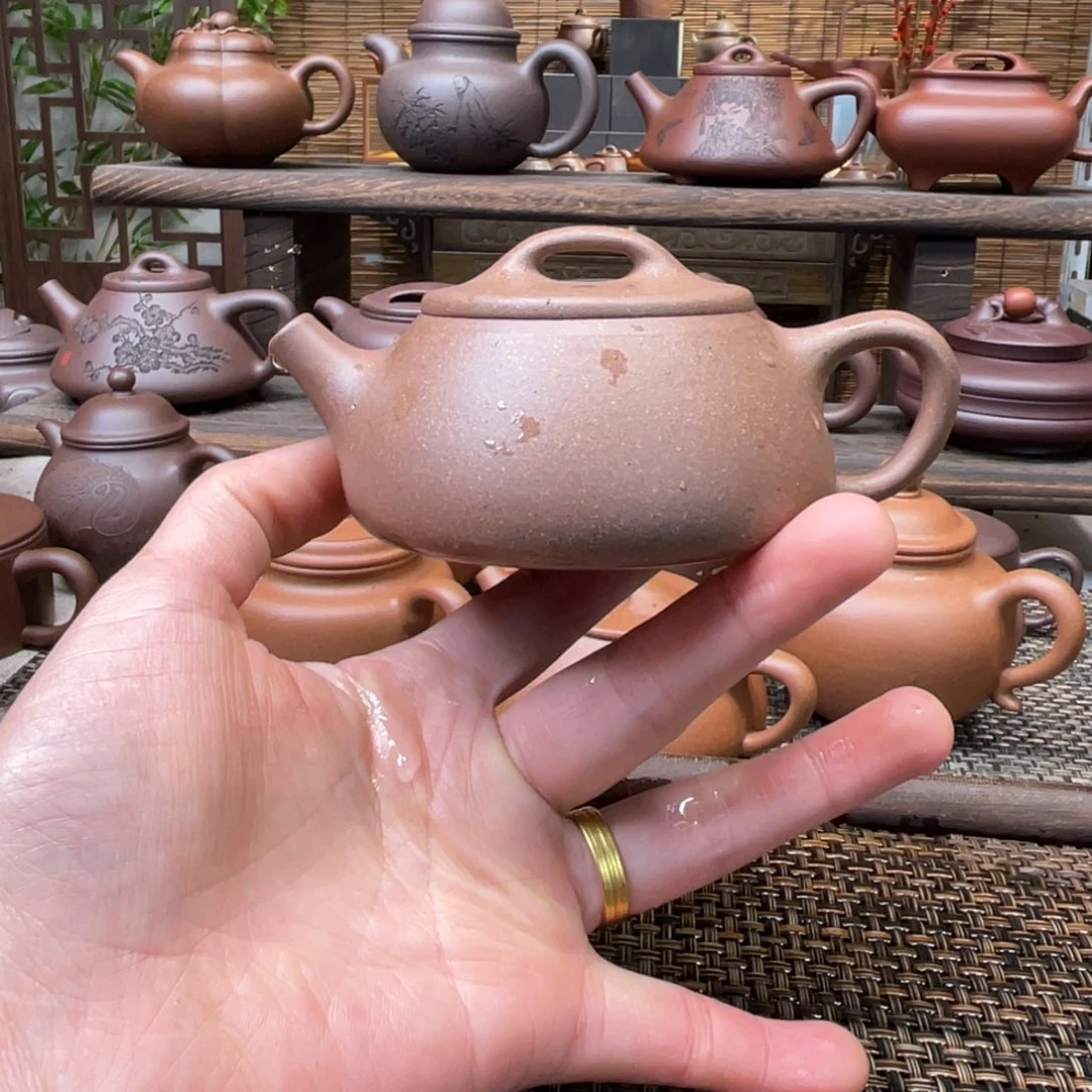 紫砂茶壶宜兴原矿紫砂手工制120