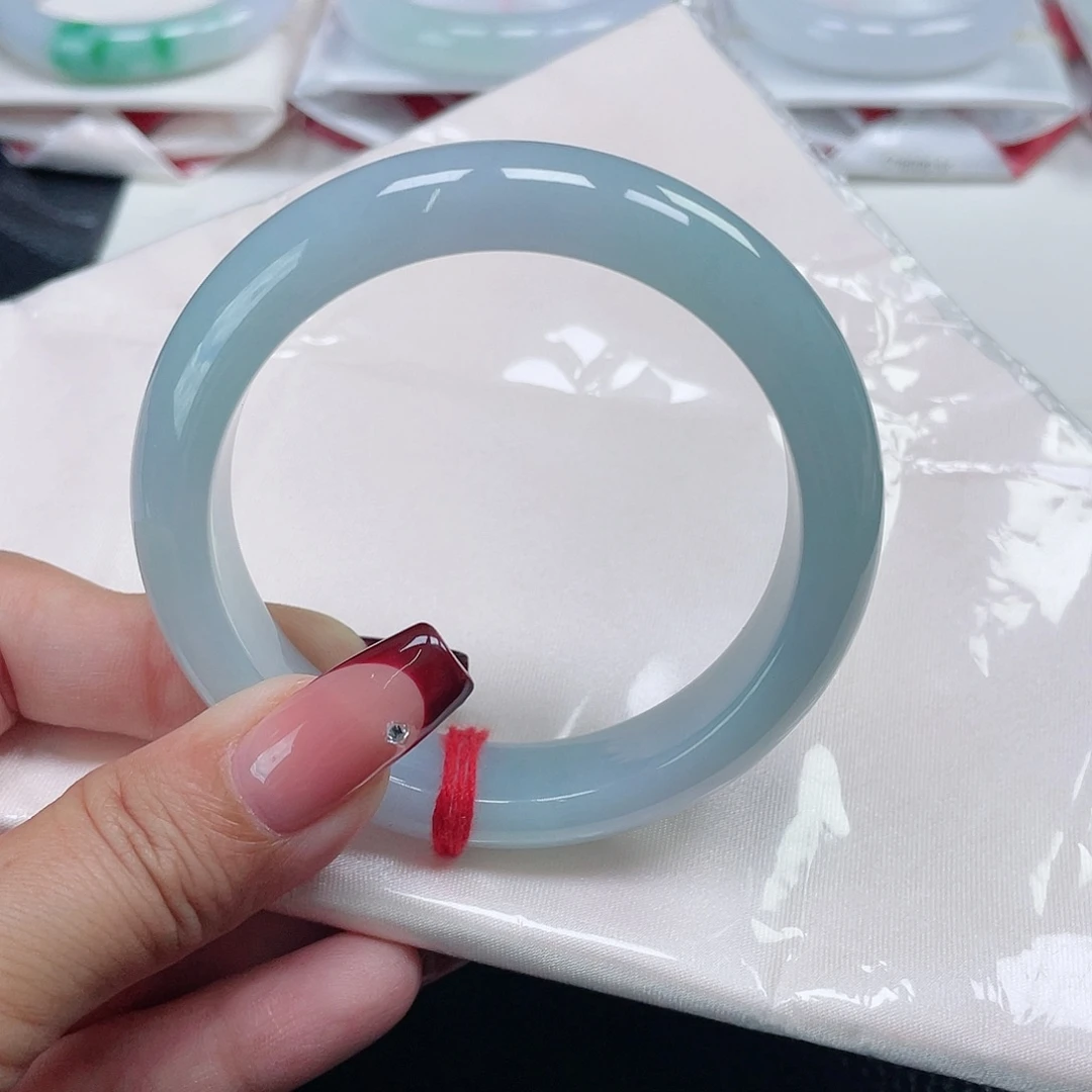 翡翠手镯未镶嵌缅甸翡翠57圈41