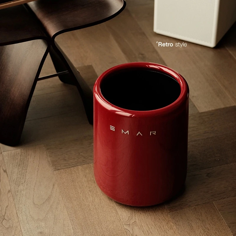 轻奢奶油垃圾桶家用客厅浴室卧室办公室纸篓厨房双桶大开口收纳桶