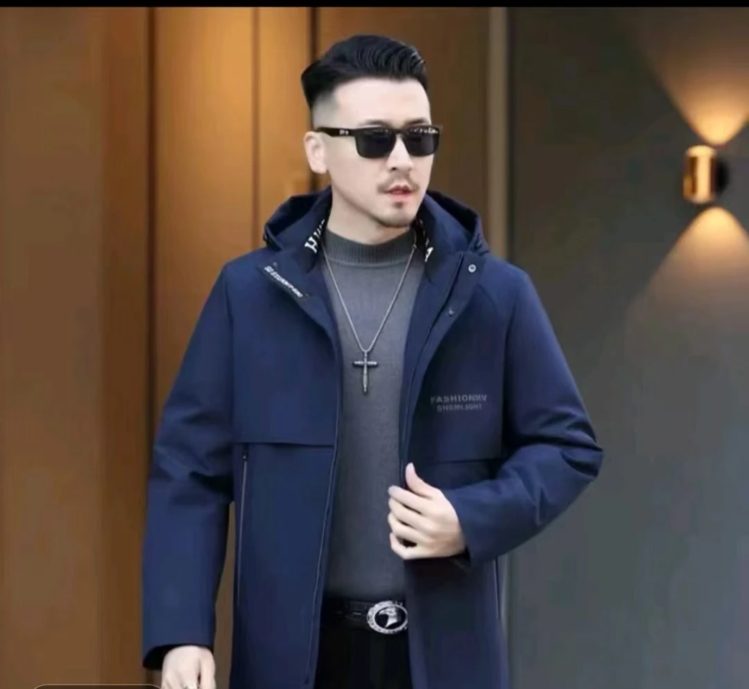 2026爆款，真皮真毛(男款+毛袖)帽子可拆卸高端派克服75公分长