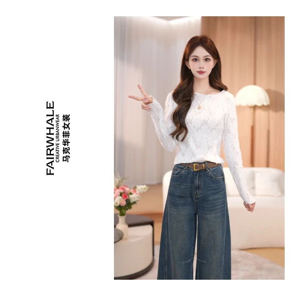 【新款上新】马克华菲秋季舒适简约纯色百搭圆上衣F53003A534CC