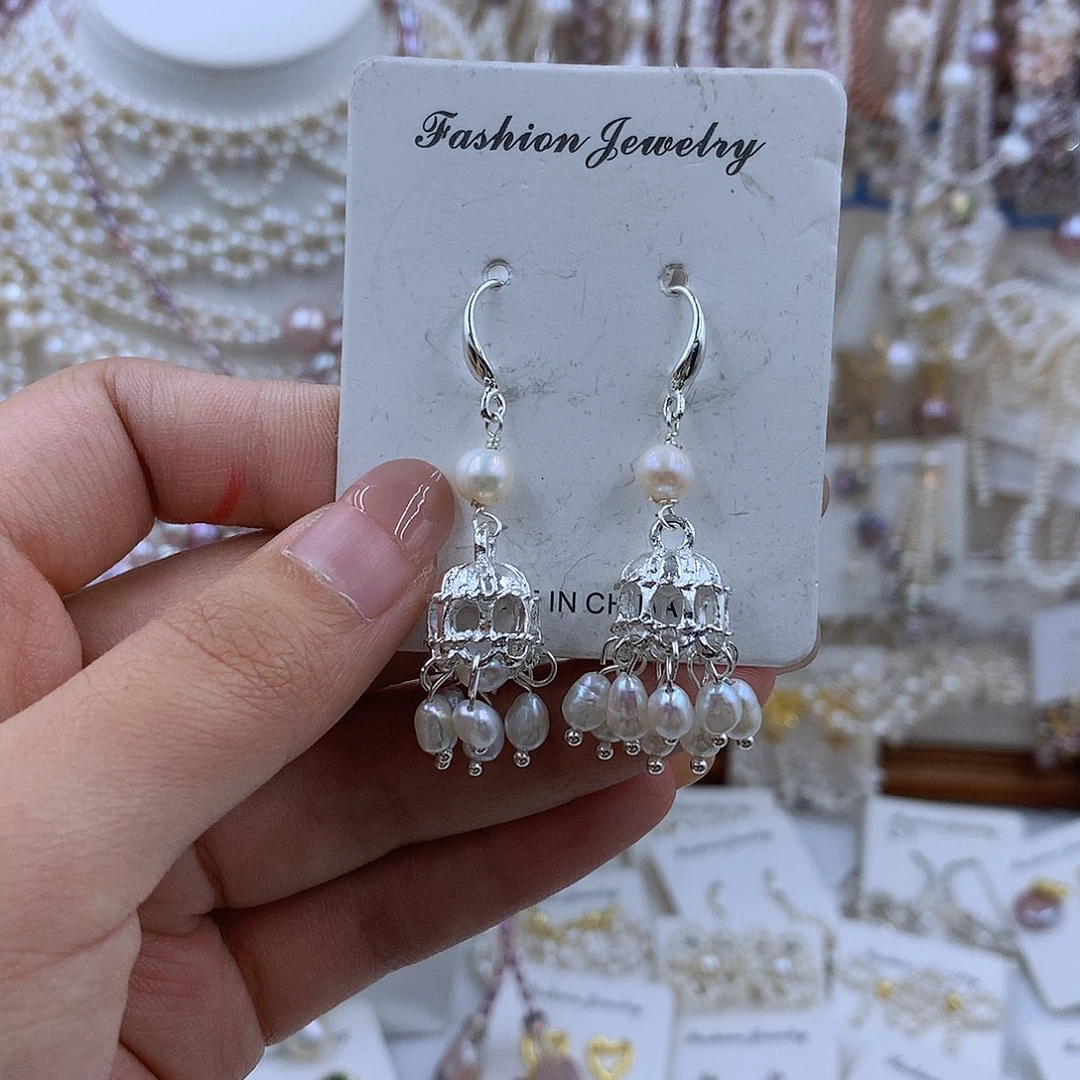 项链银S925镶嵌淡水珍珠