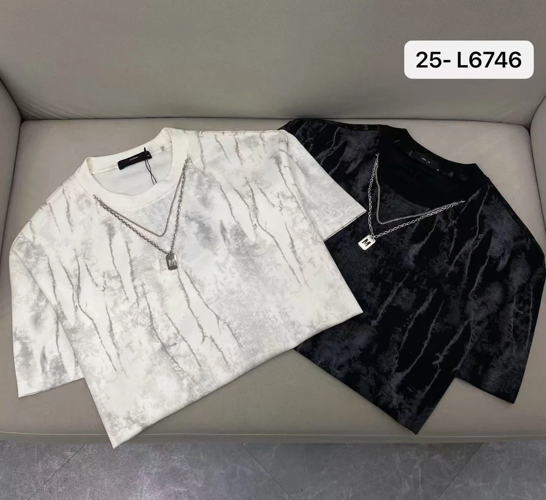 碎花休闲圆领上衣春夏夏季短袖潮流T恤时尚扎染韩版男士