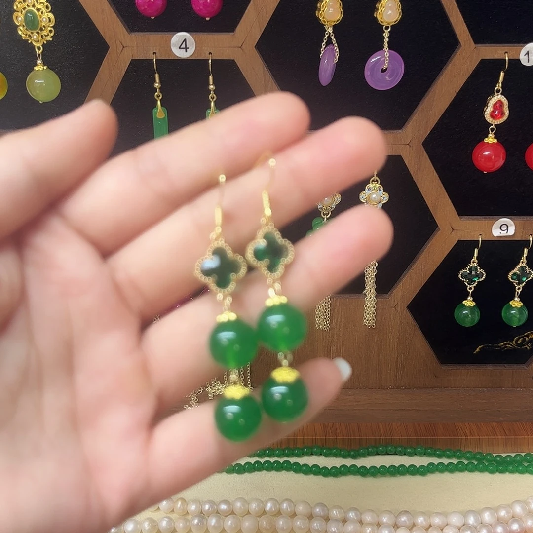 锆石合金925银耳饰