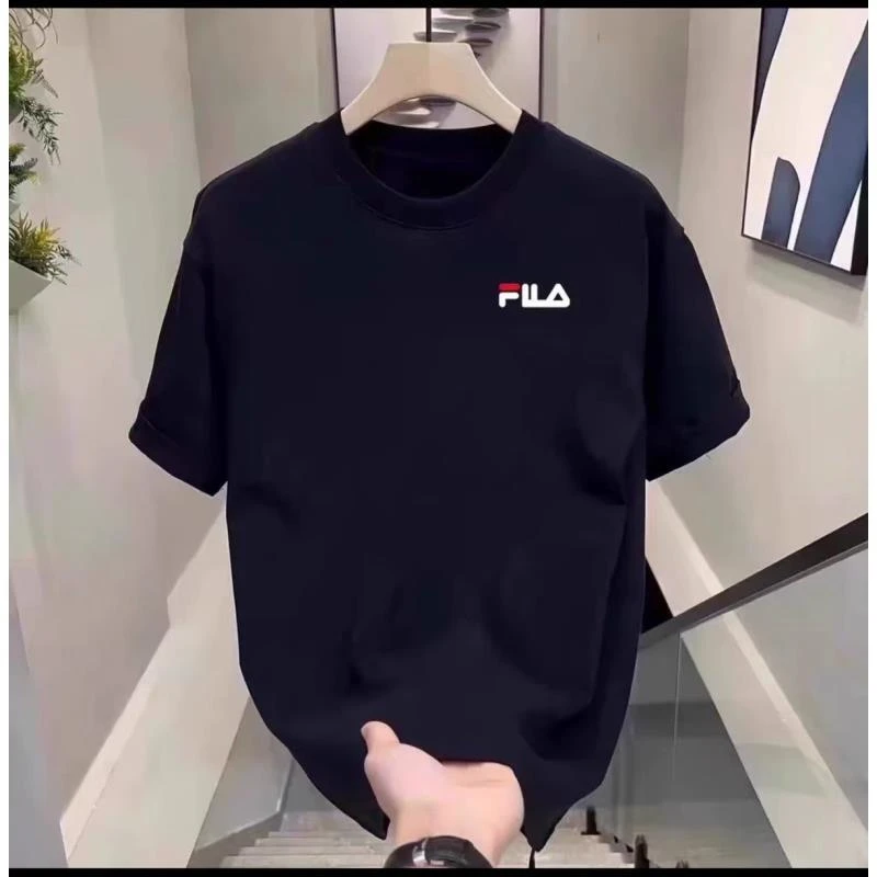 【F】微圆领短袖夏季新款宽松男女同款T恤运动休闲8163