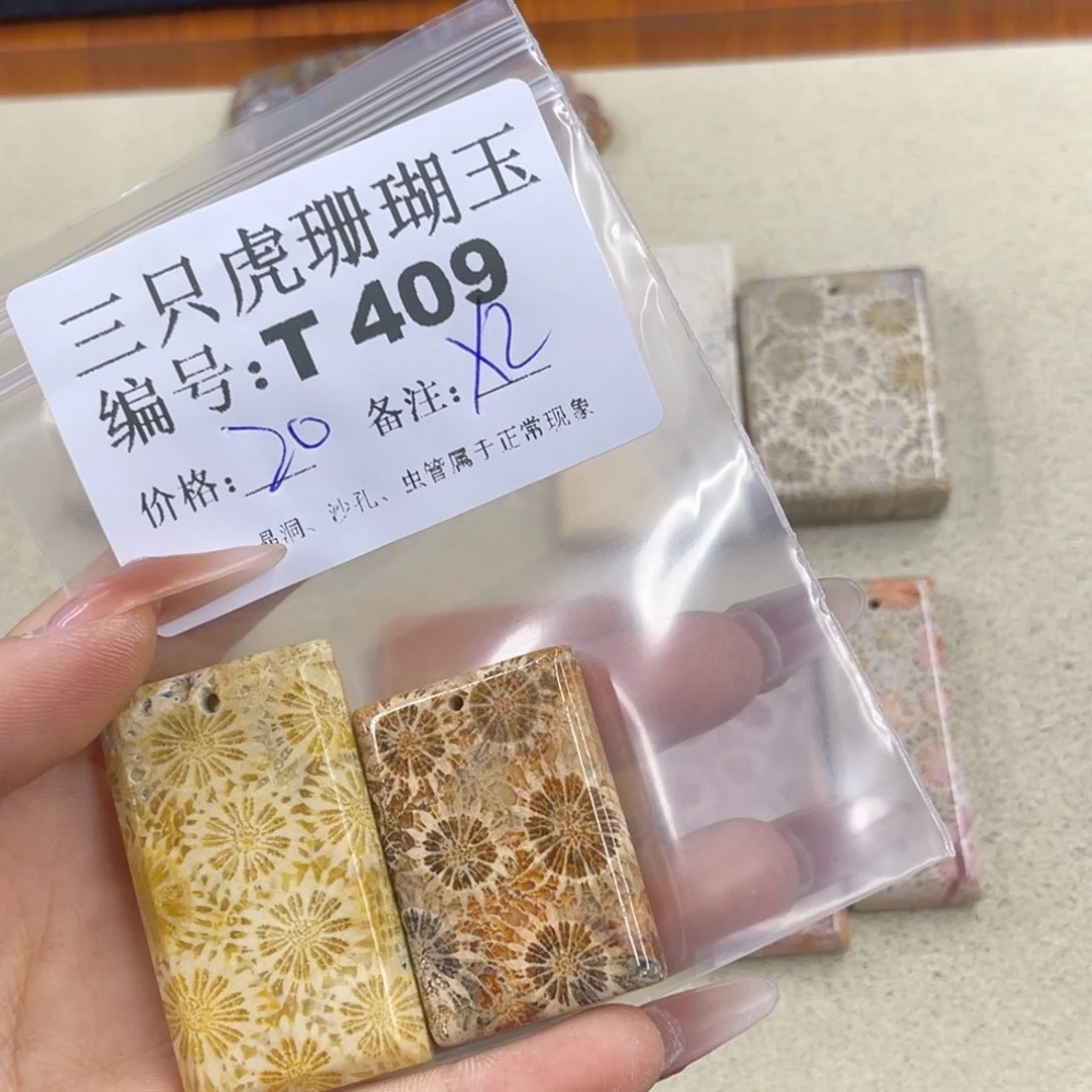 兰***庭硅化珊瑚（珊瑚玉）h未镶嵌